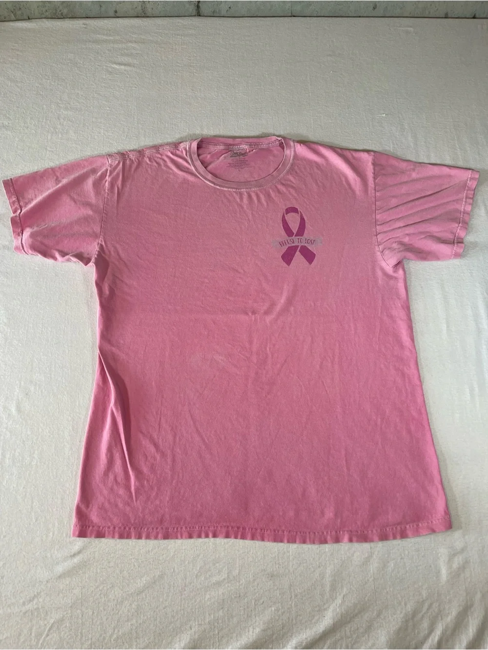 Breast Cancer Awareness Pink 'Save Second Base' Graphic Baseball Tee